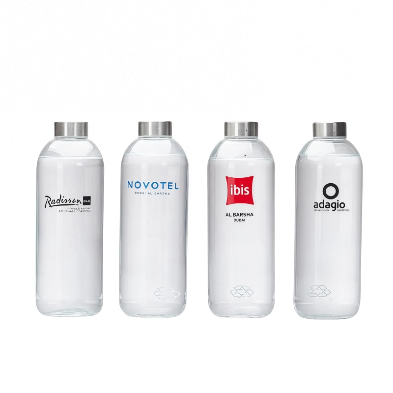 Hotel-Glass-Water-Bottle-reusable Hotel glass bottles